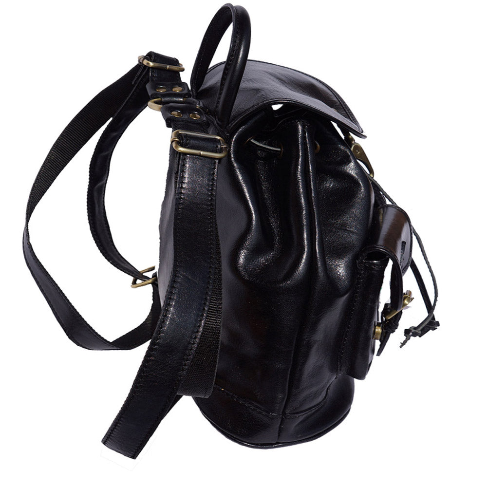 Davide leather backpack - Made In Italy