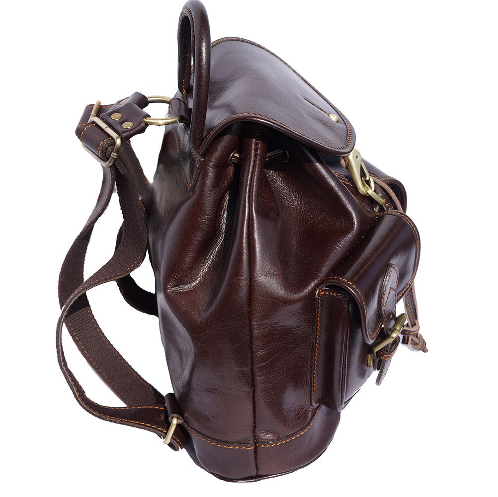 Davide leather backpack - Made In Italy