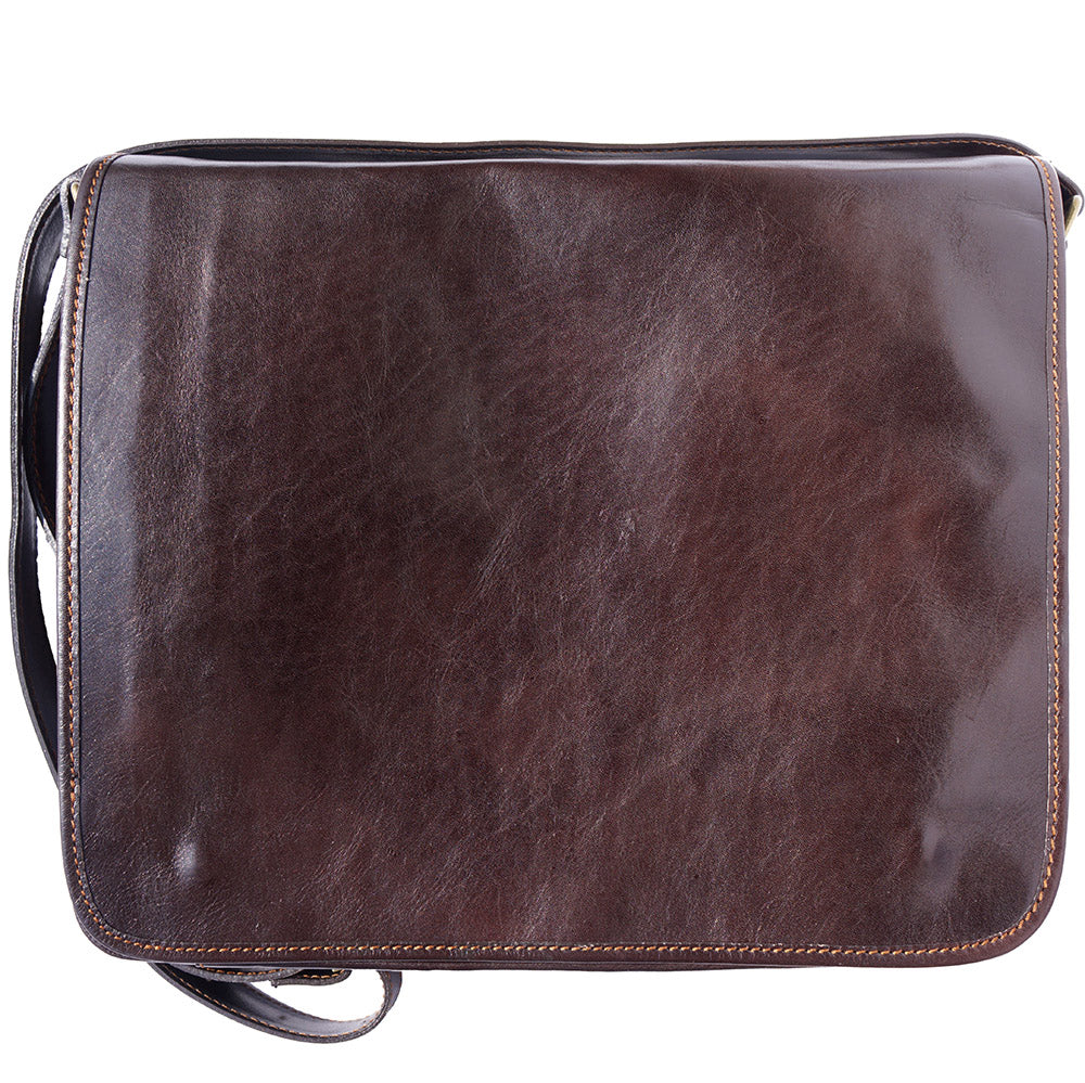 Christopher GM Messenger bag in cow leather - Made In Italy