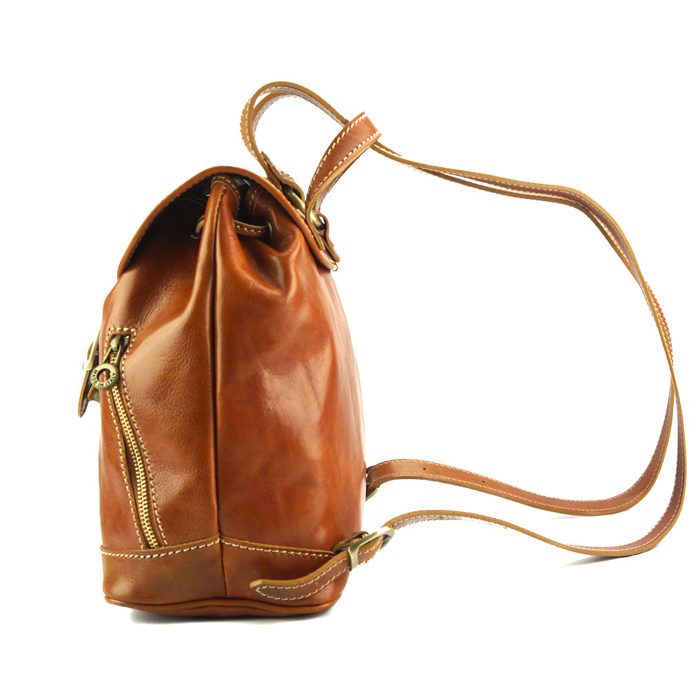 Luminosa Leather Backpack purse - Made In Italy