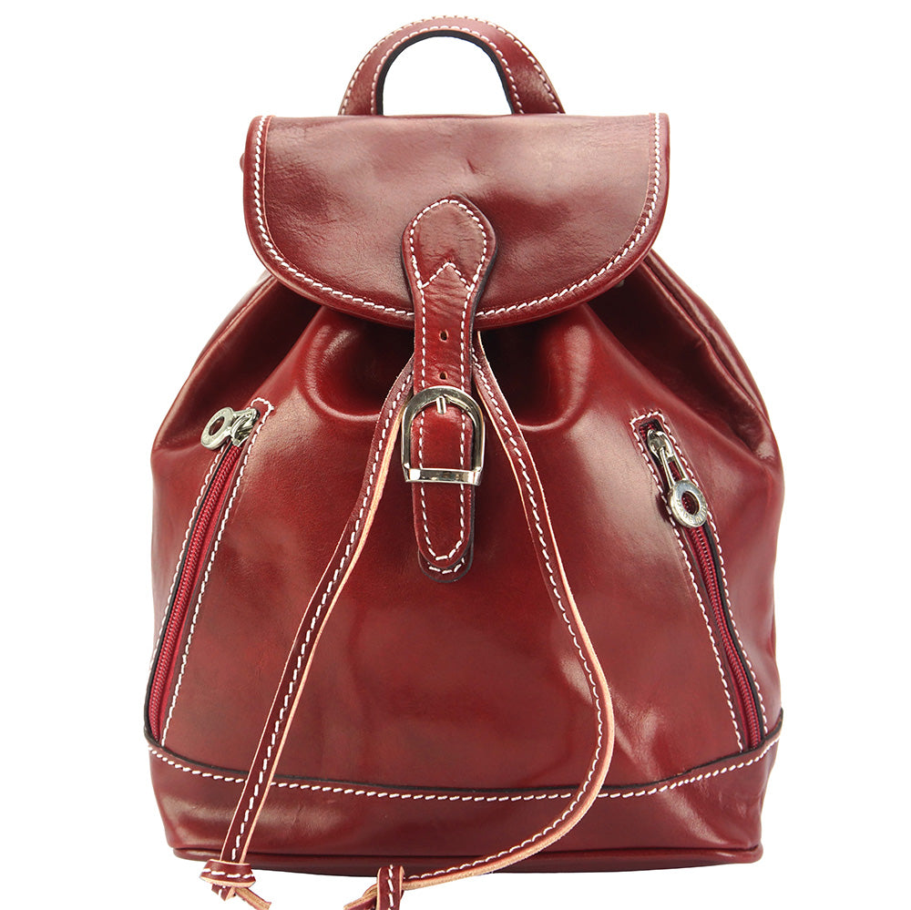 Luminosa Leather Backpack purse - Made In Italy