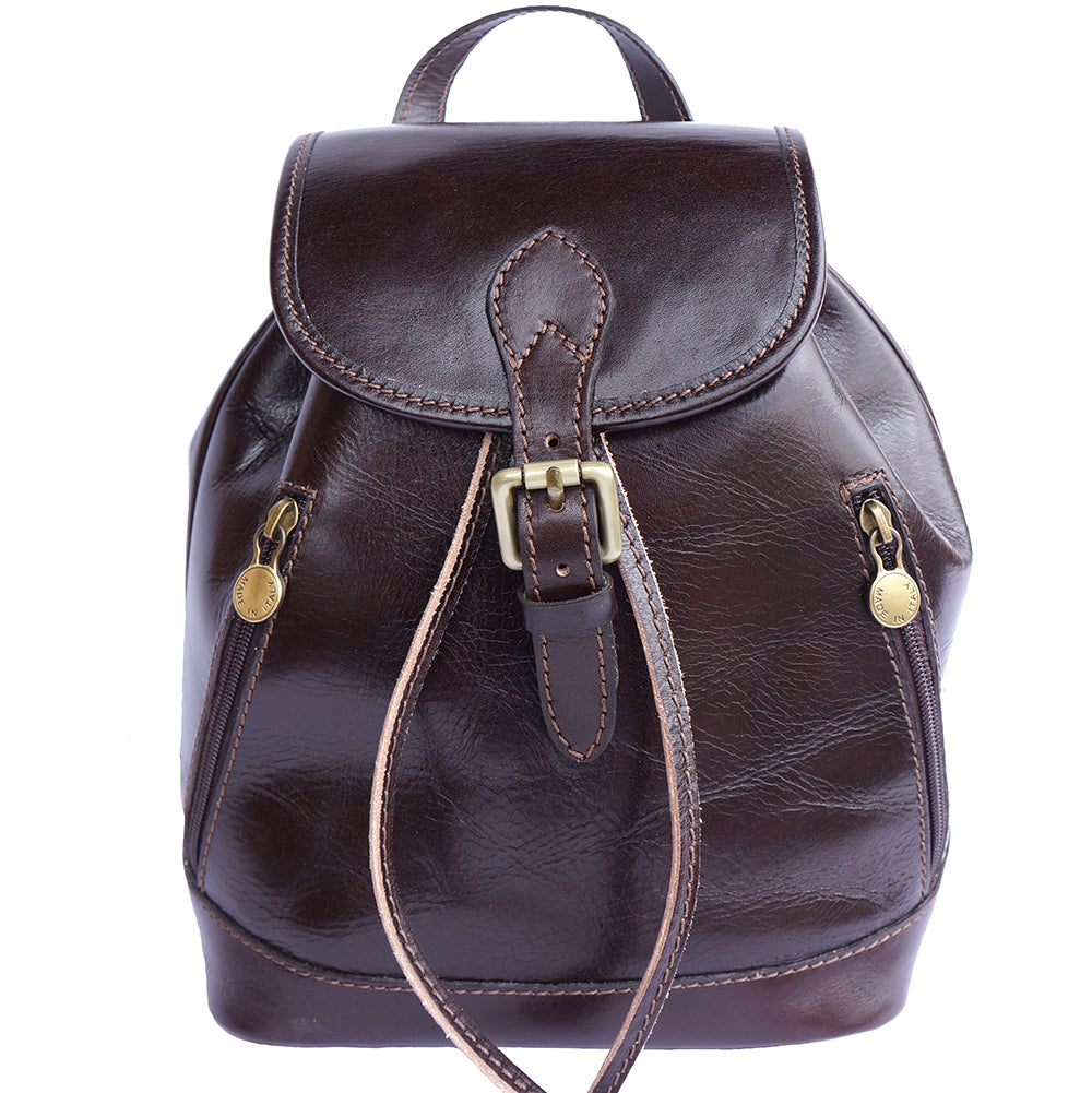 Luminosa Leather Backpack purse - Made In Italy