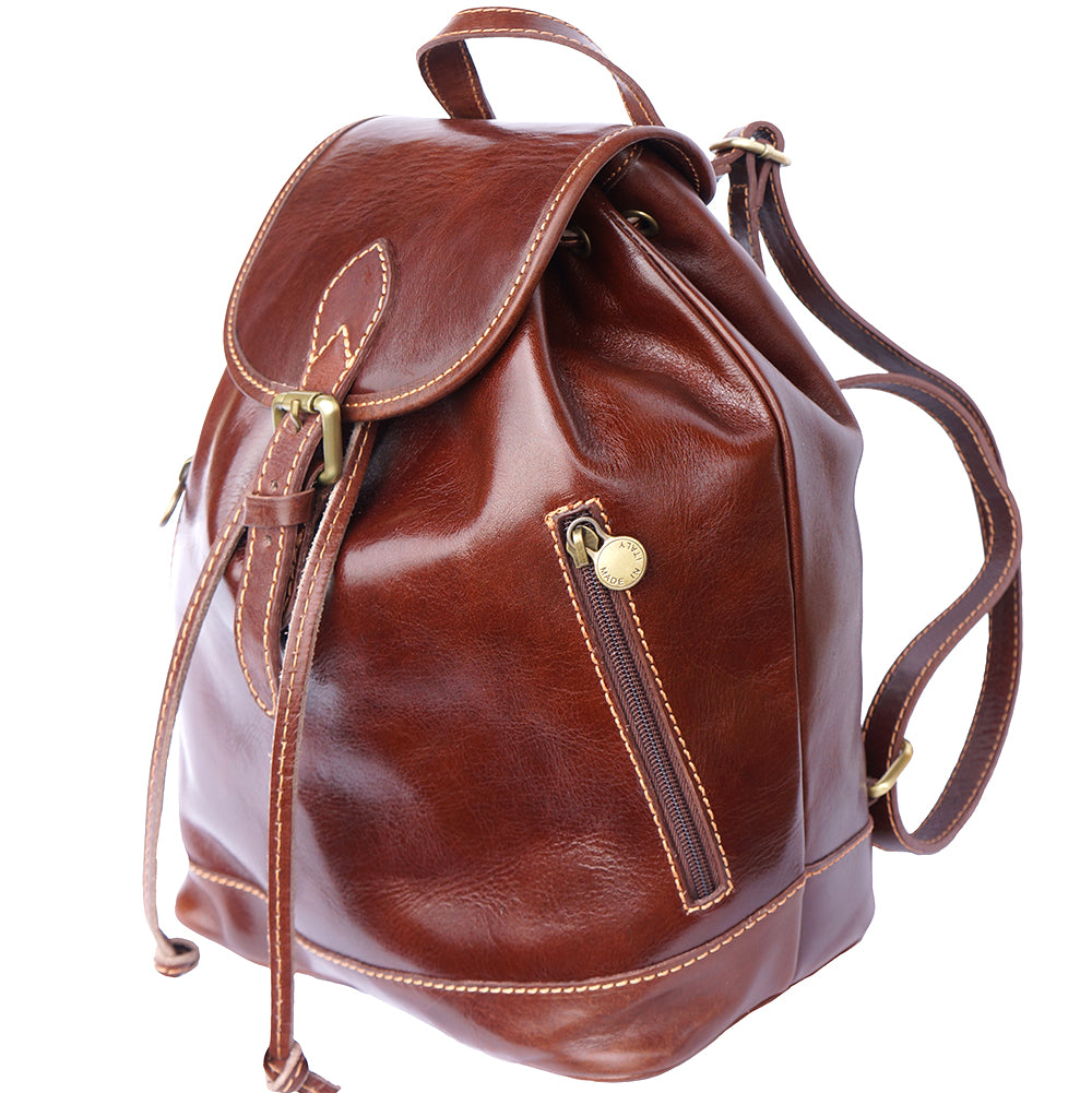Luminosa GM Leather Backpack - Made In Italy