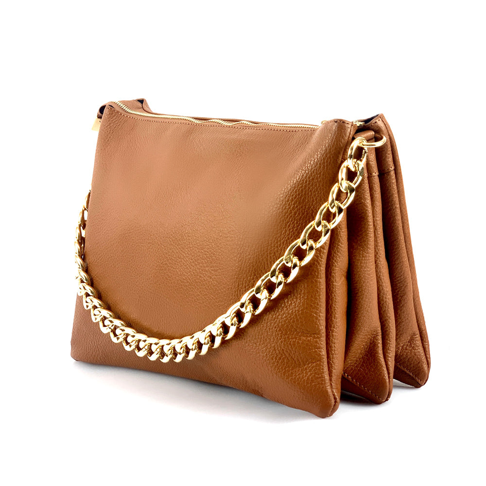 Tournon Leather Shoulder Bag - Made In Italy