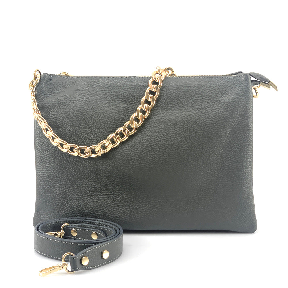 Tournon Leather Shoulder Bag - Made In Italy