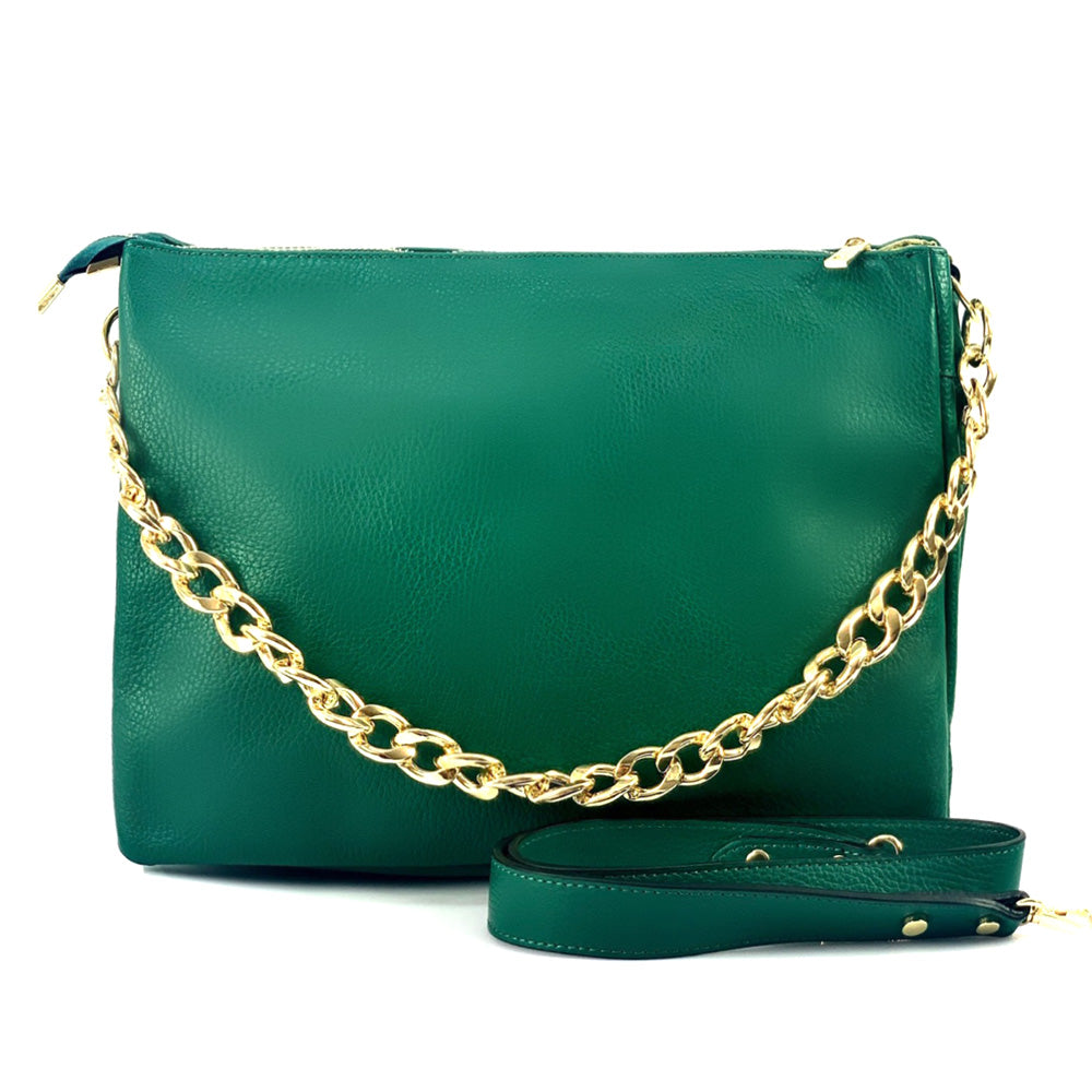 Tournon Leather Shoulder Bag - Made In Italy