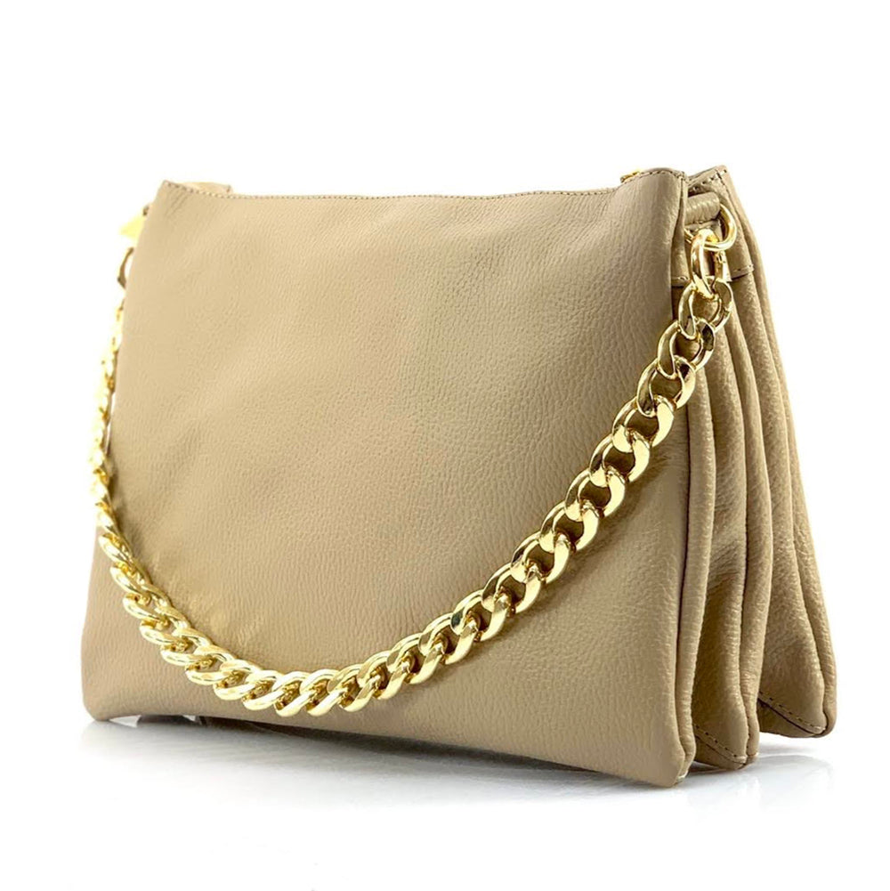 Tournon Leather Shoulder Bag - Made In Italy