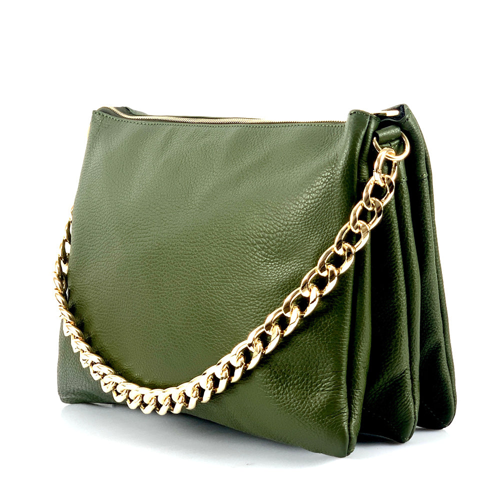 Tournon Leather Shoulder Bag - Made In Italy