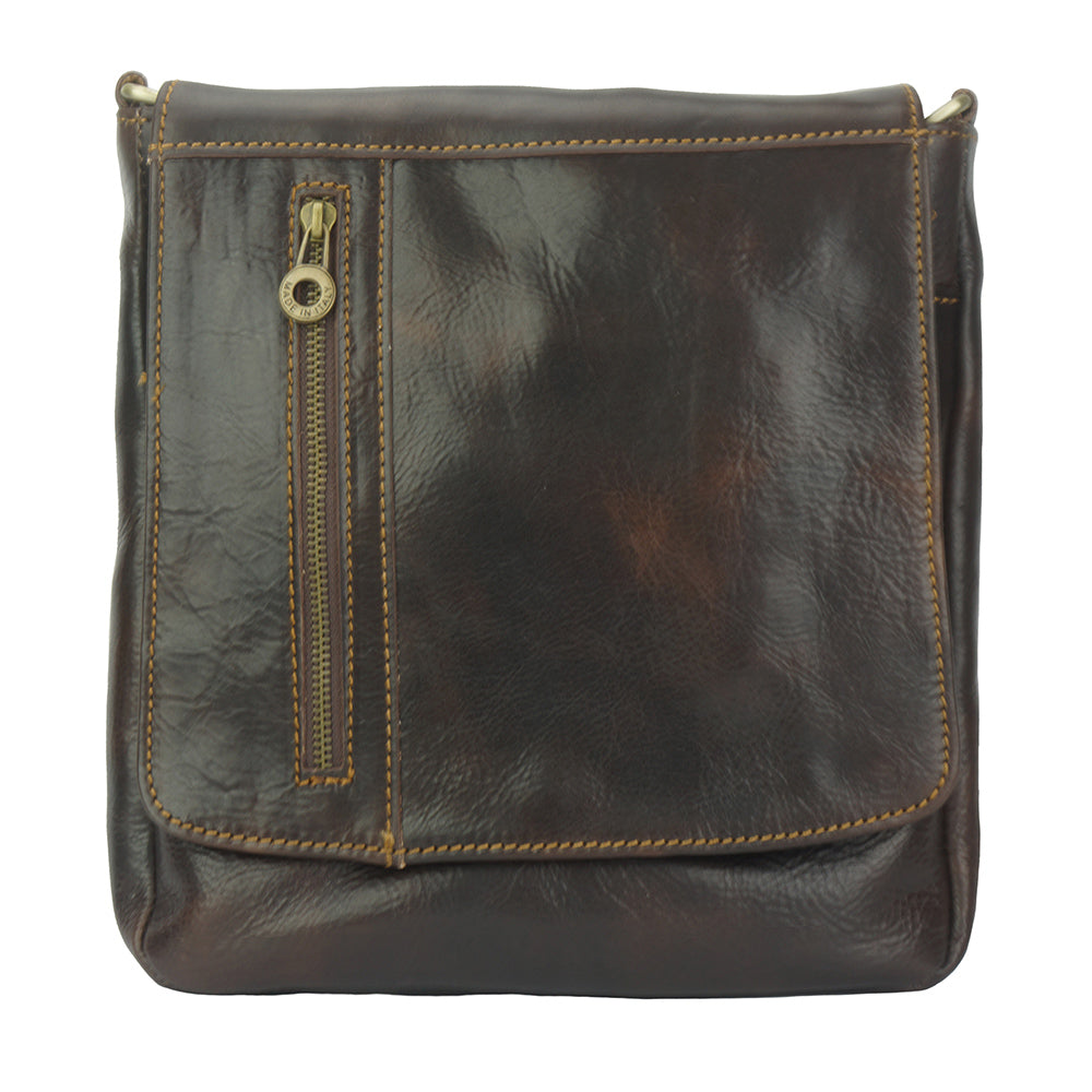 Messenger Amico with genuine leather - Made In Italy