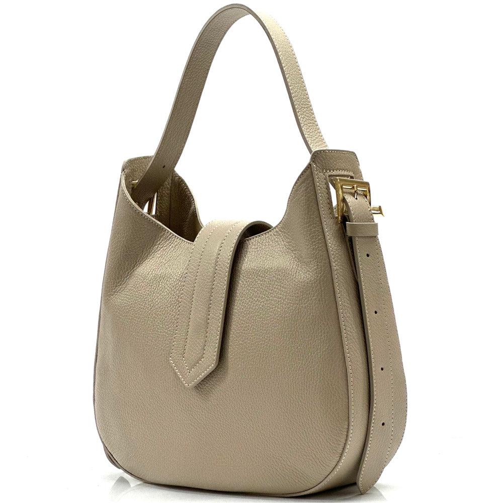 Piper Cow Leather Shoulder and Hobo Bag - Made In Italy