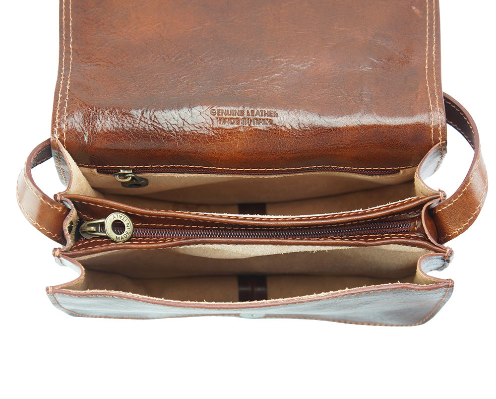 Ines leather shoulder bag - Made In Italy