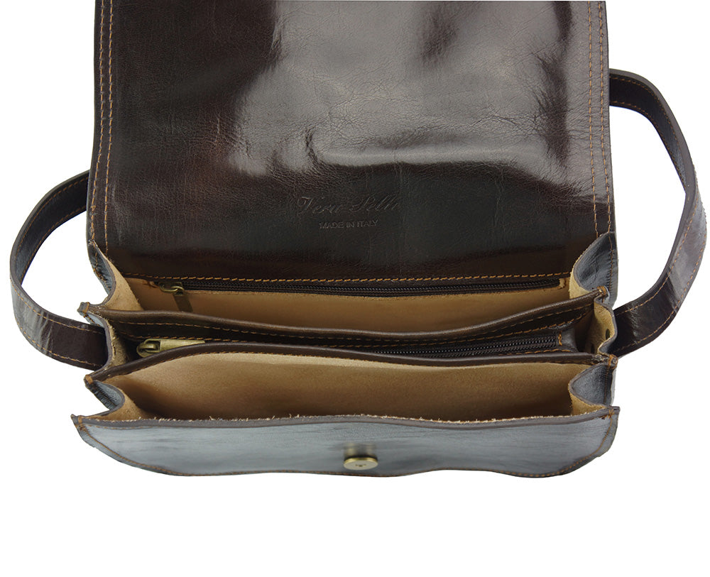 Ines leather shoulder bag - Made In Italy