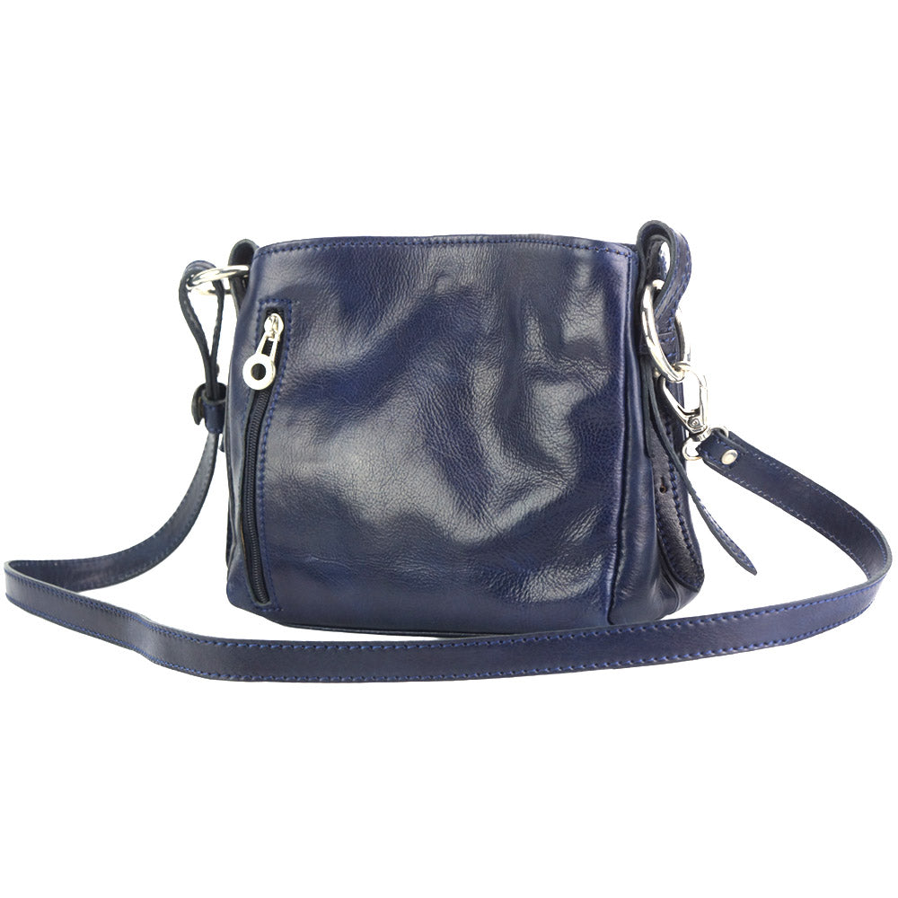 Viviana V Cow Leather Crossbody Bag - Made In Italy