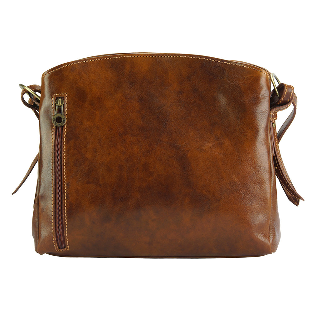 Viviana V Cow Leather Crossbody Bag - Made In Italy