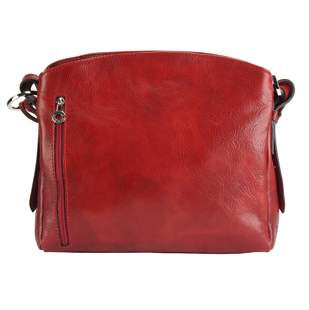 Viviana V Cow Leather Crossbody Bag - Made In Italy