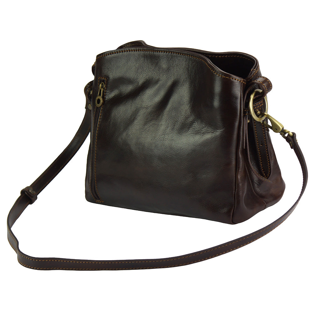 Viviana V Cow Leather Crossbody Bag - Made In Italy