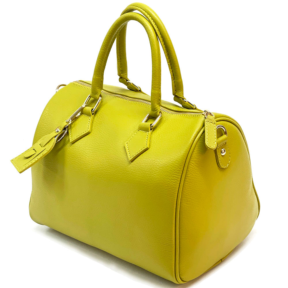 Erminia GM cow leather handbag - Made In Italy
