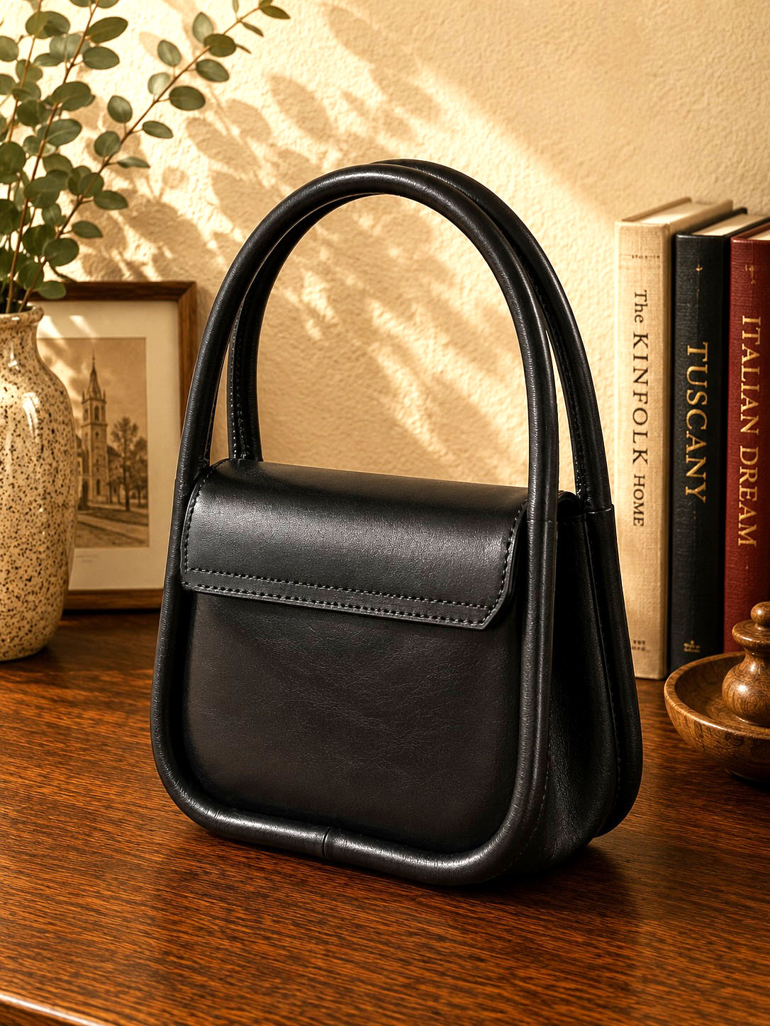 Althea Mini Top Handle Genuine Leather Bag - Made In Italy