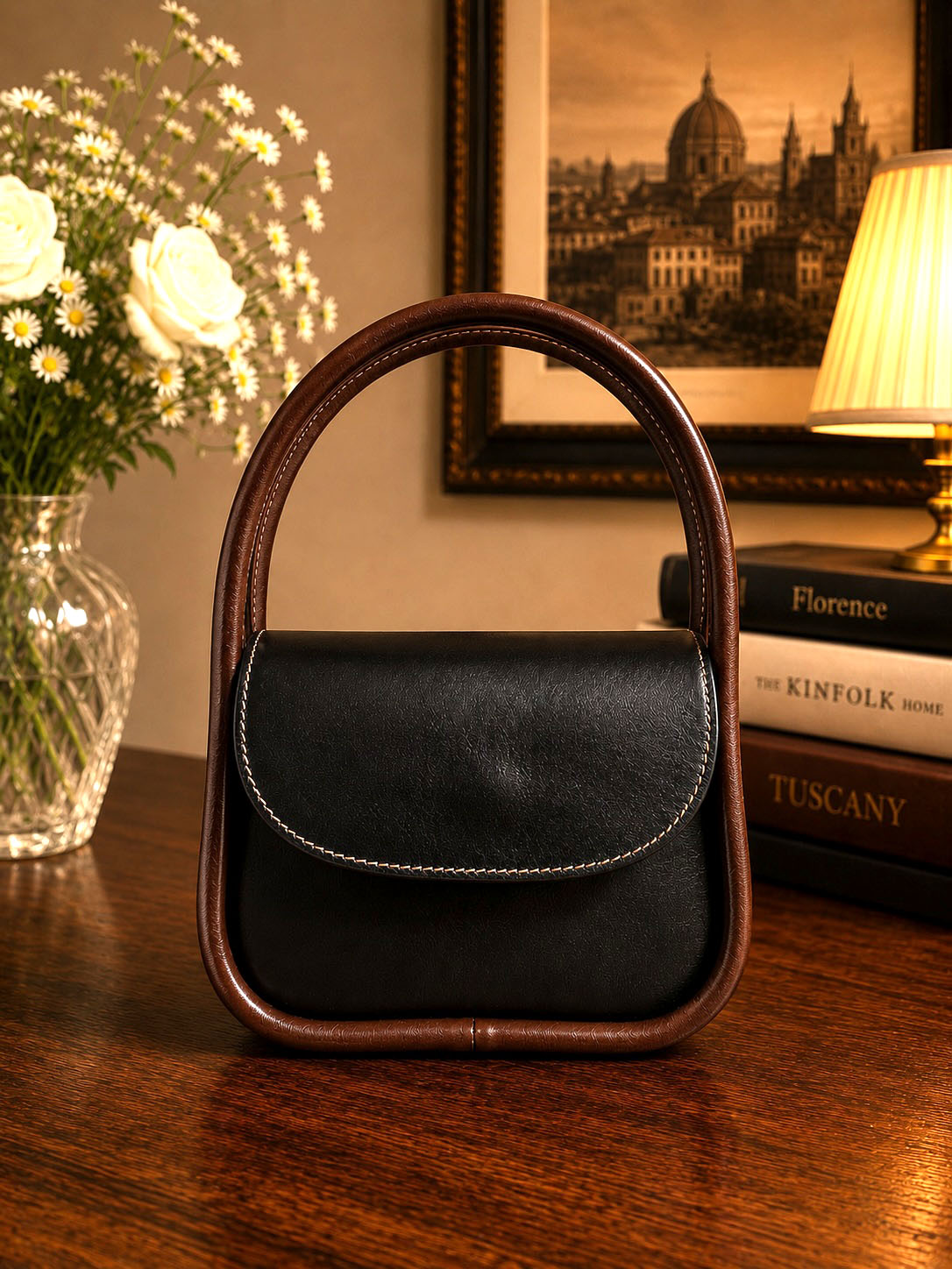 Althea Mini Top Handle Genuine Leather Bag - Made In Italy