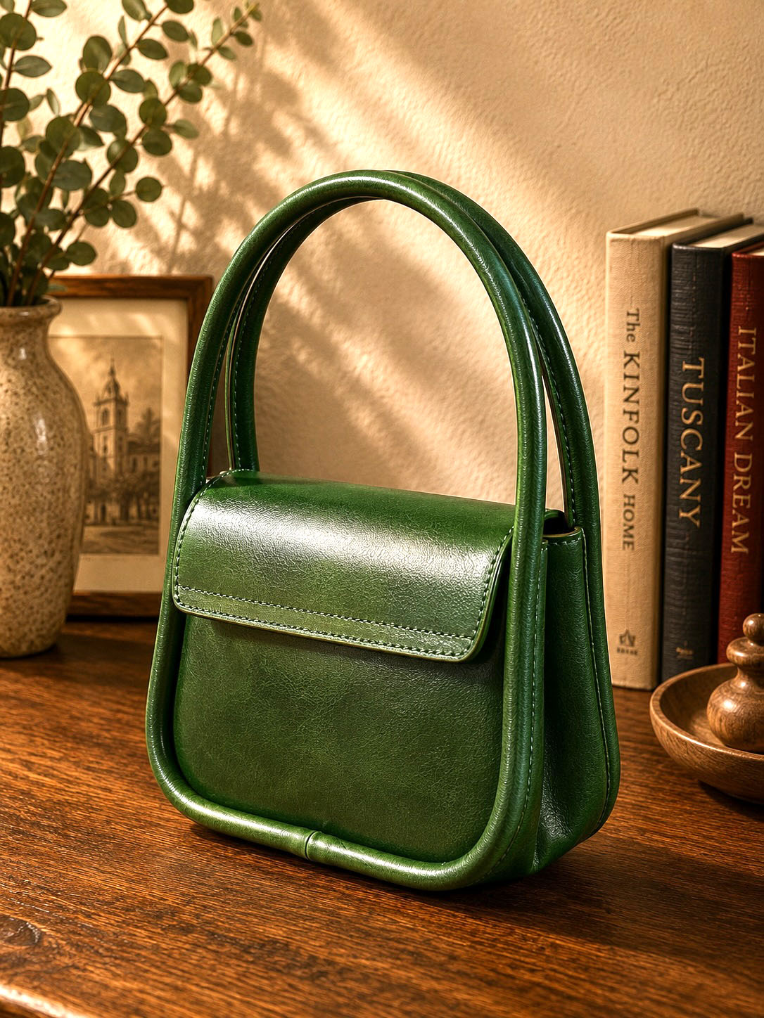 Althea Mini Top Handle Genuine Leather Bag - Made In Italy