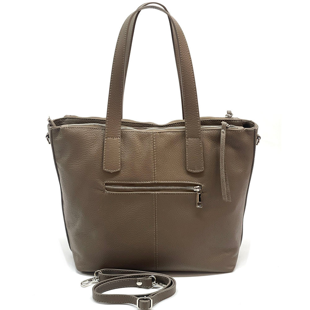 Zaira Italian Genuine Leather Tote Bag - Made In Italy
