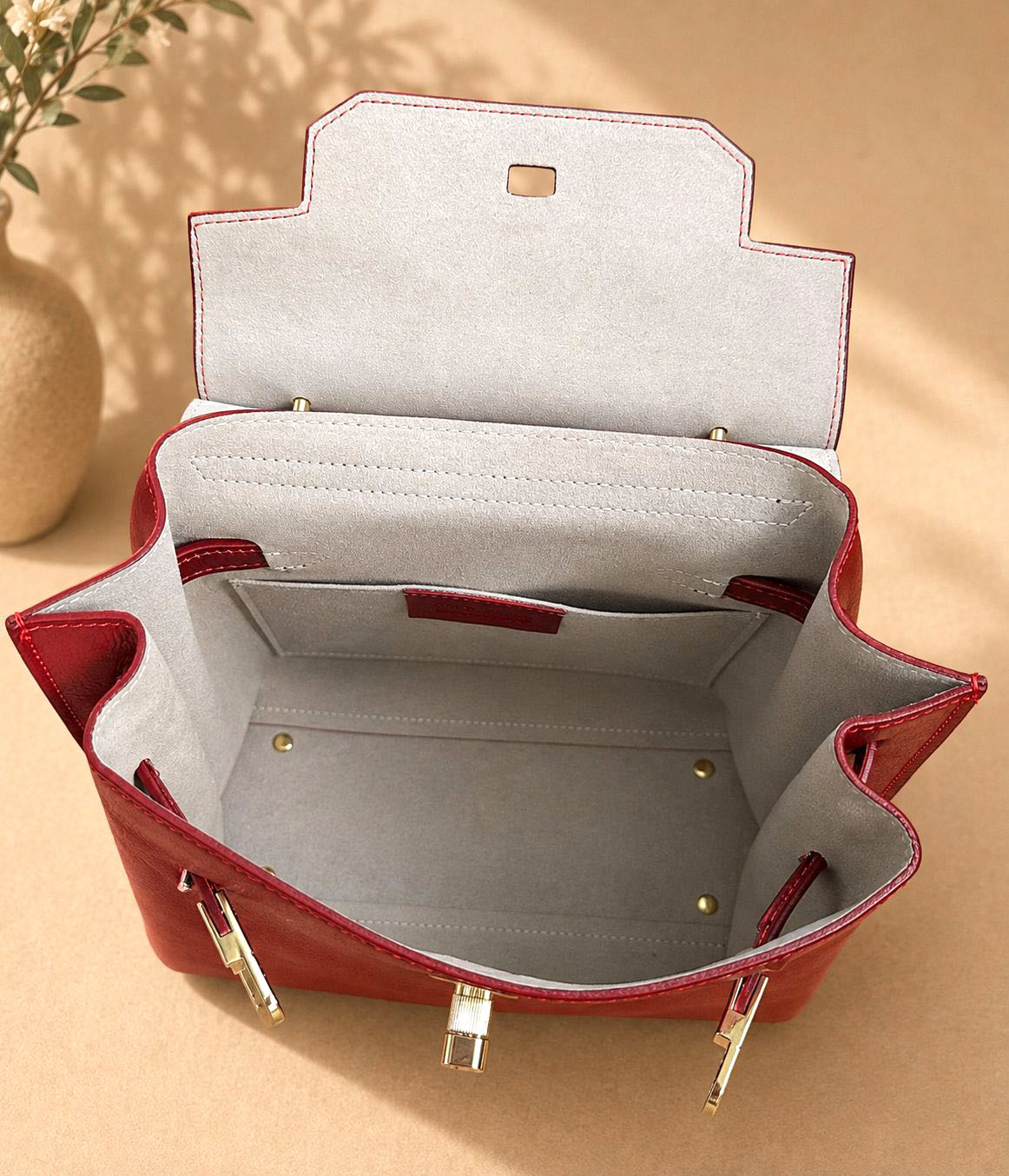 Adelasia Hand-Dyed Vegetable Leather Top Handle Bag - Made In Italy
