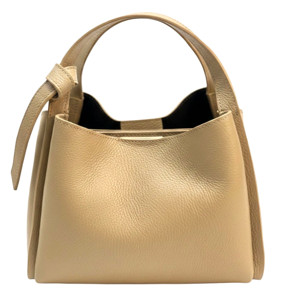 Vanessa Italian Cow Leather Structured Handbag - Made In Italy