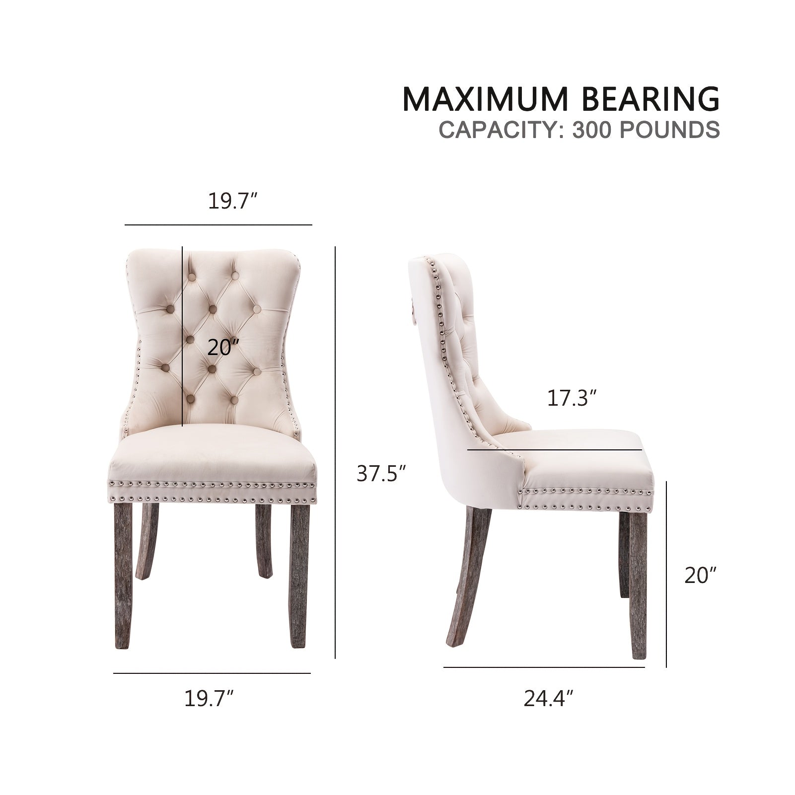 Upholstered Dining Room Chairs, Two-piece Set