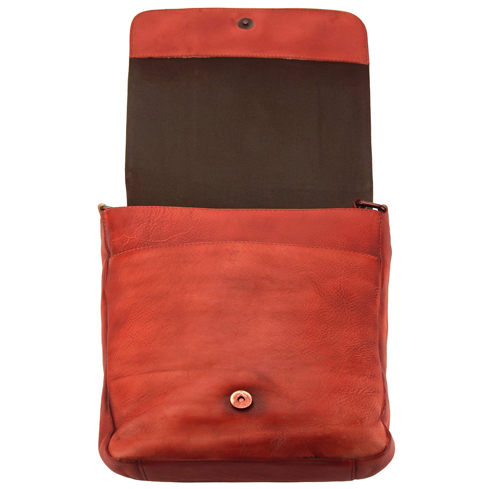 Igor Messenger Flap leather bag - Made In Italy