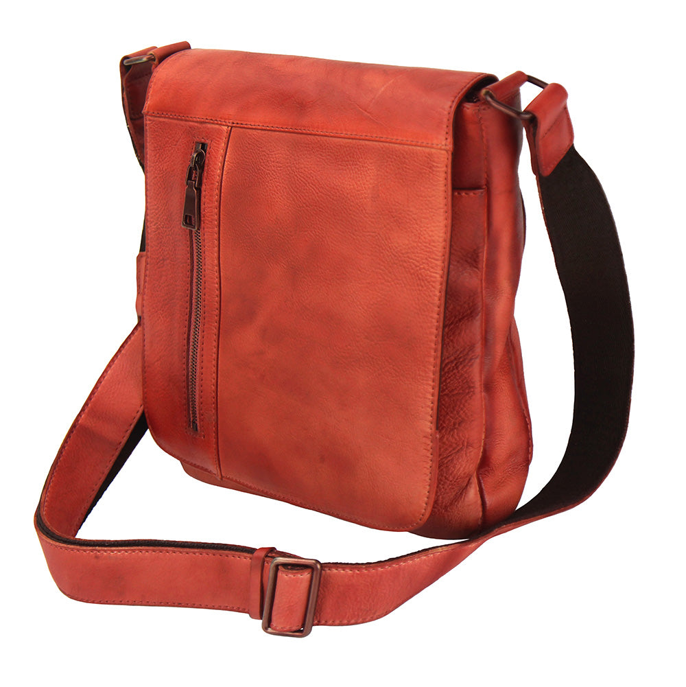 Igor Messenger Flap leather bag - Made In Italy