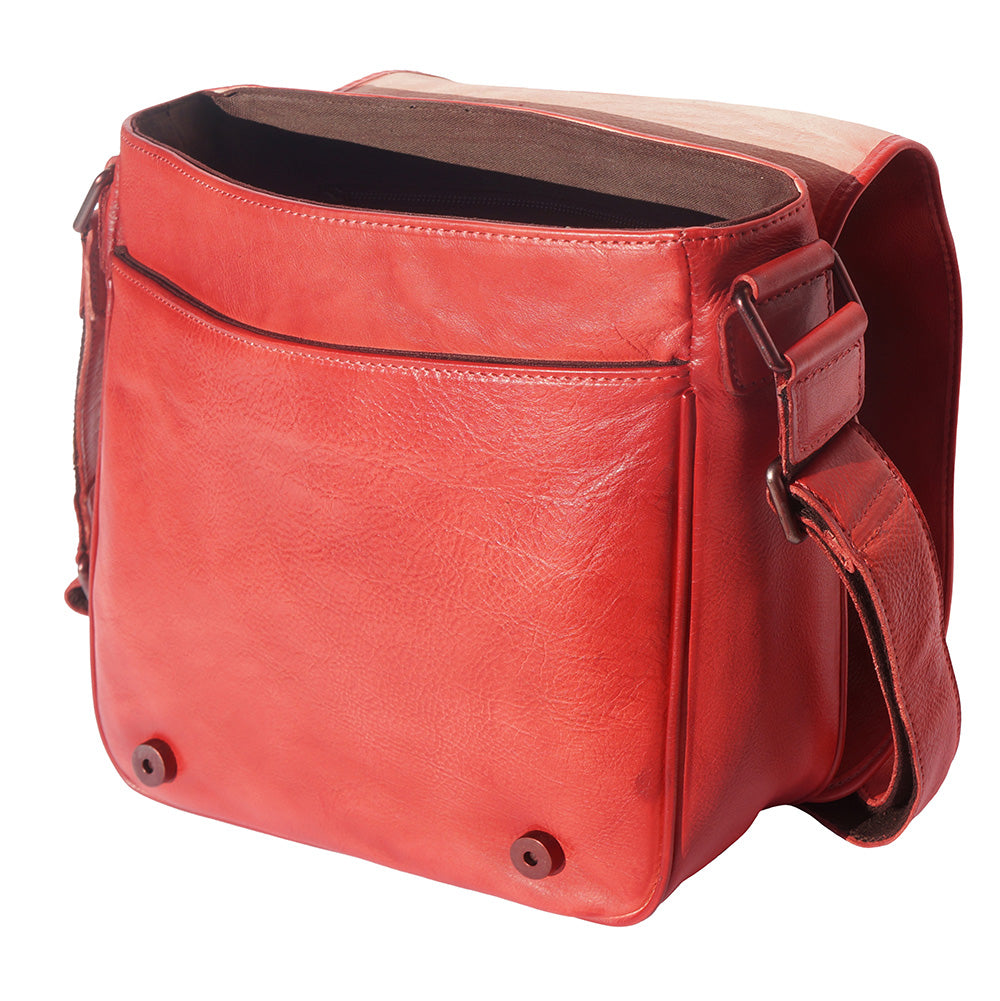 Messenger Flap leather bag - Made In Italy