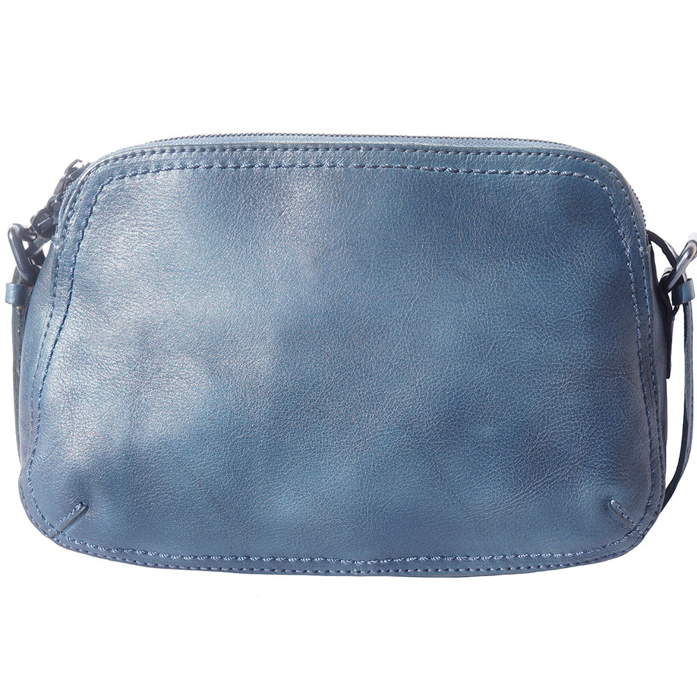 Twice GM leather cross-body bag - Made In Italy