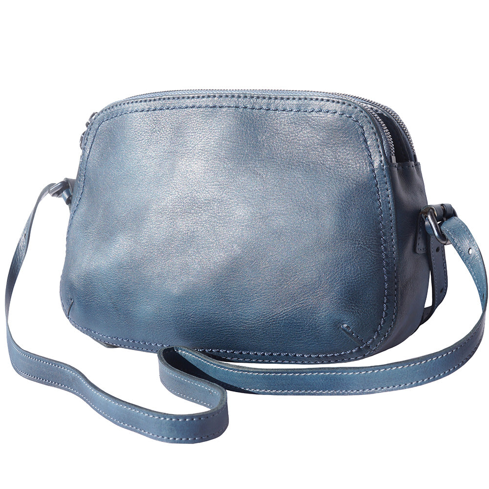 Twice GM leather cross-body bag - Made In Italy