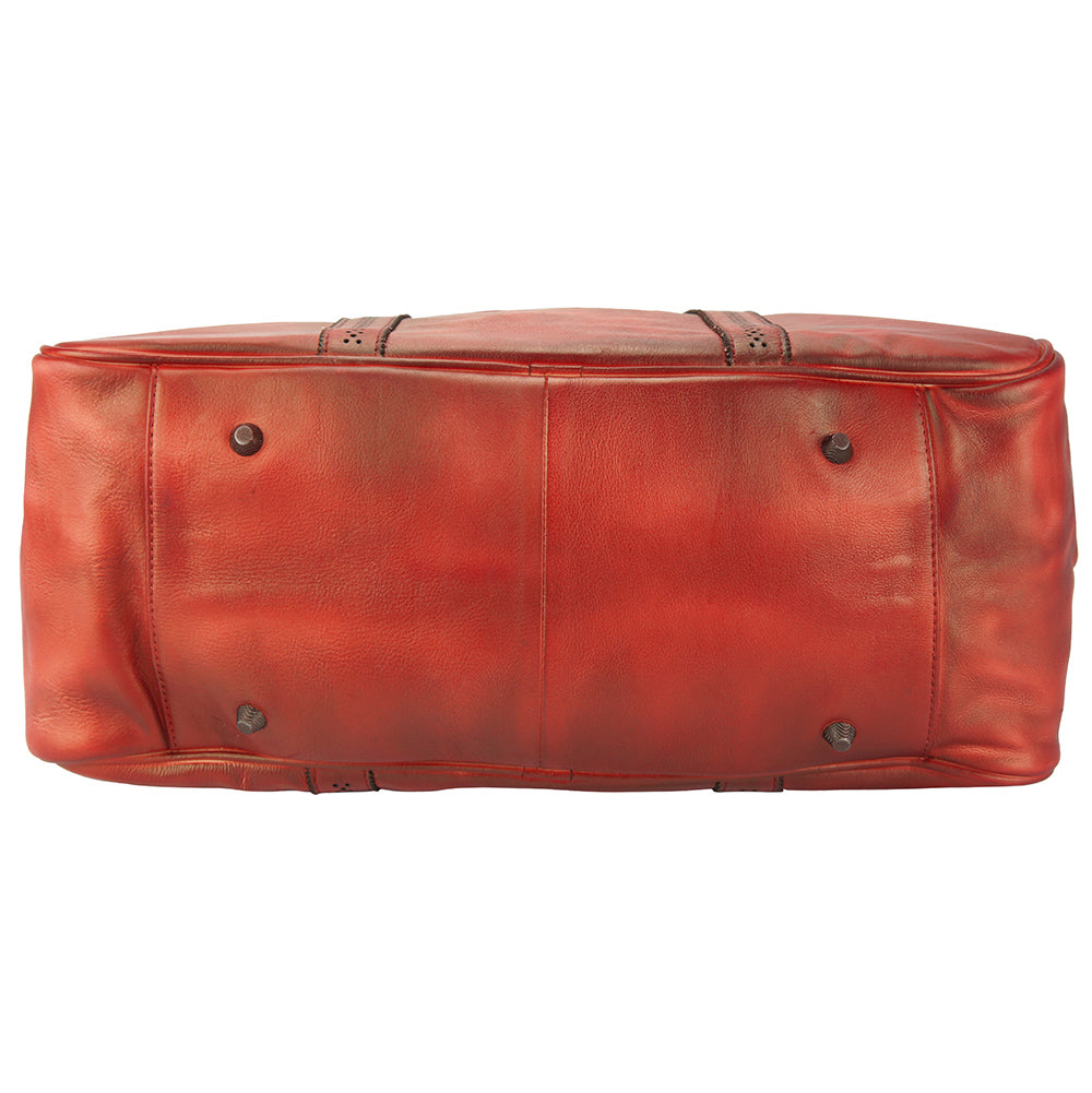 Travel bag Danilo in vintage leather - Made In Italy