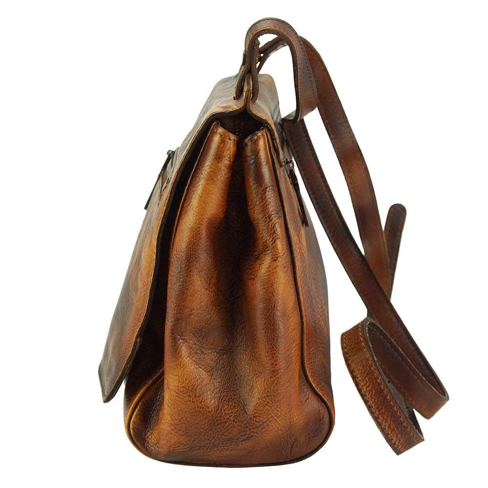 Livio leather Messenger bag - Made In Italy