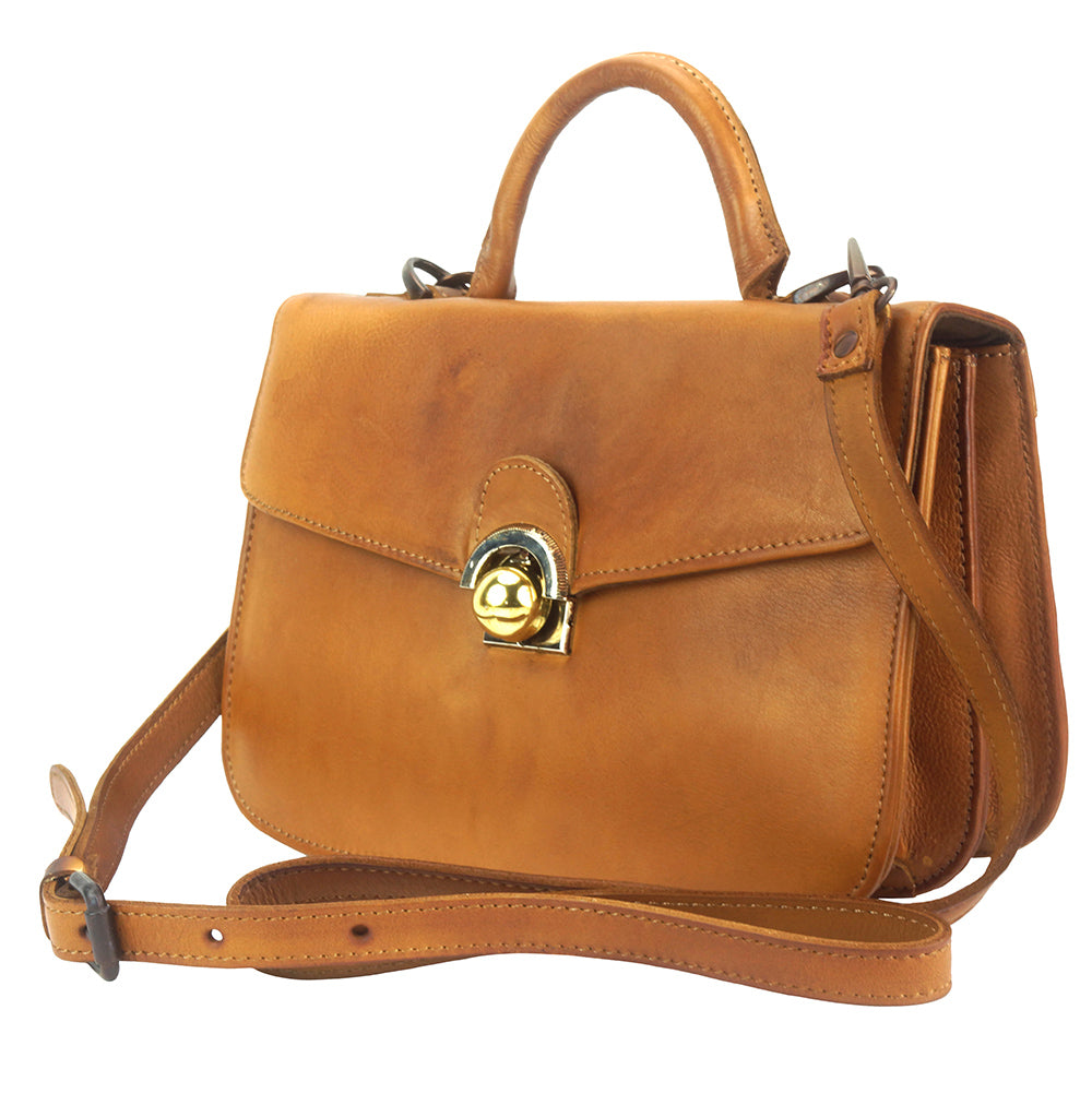 Very GM Leather Hand-bag - Made In Italy