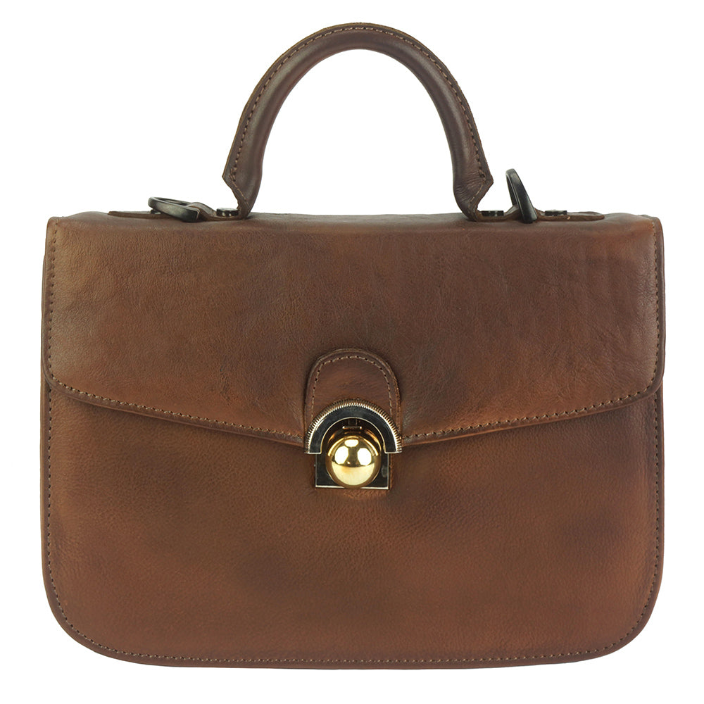 Very GM Leather Hand-bag - Made In Italy
