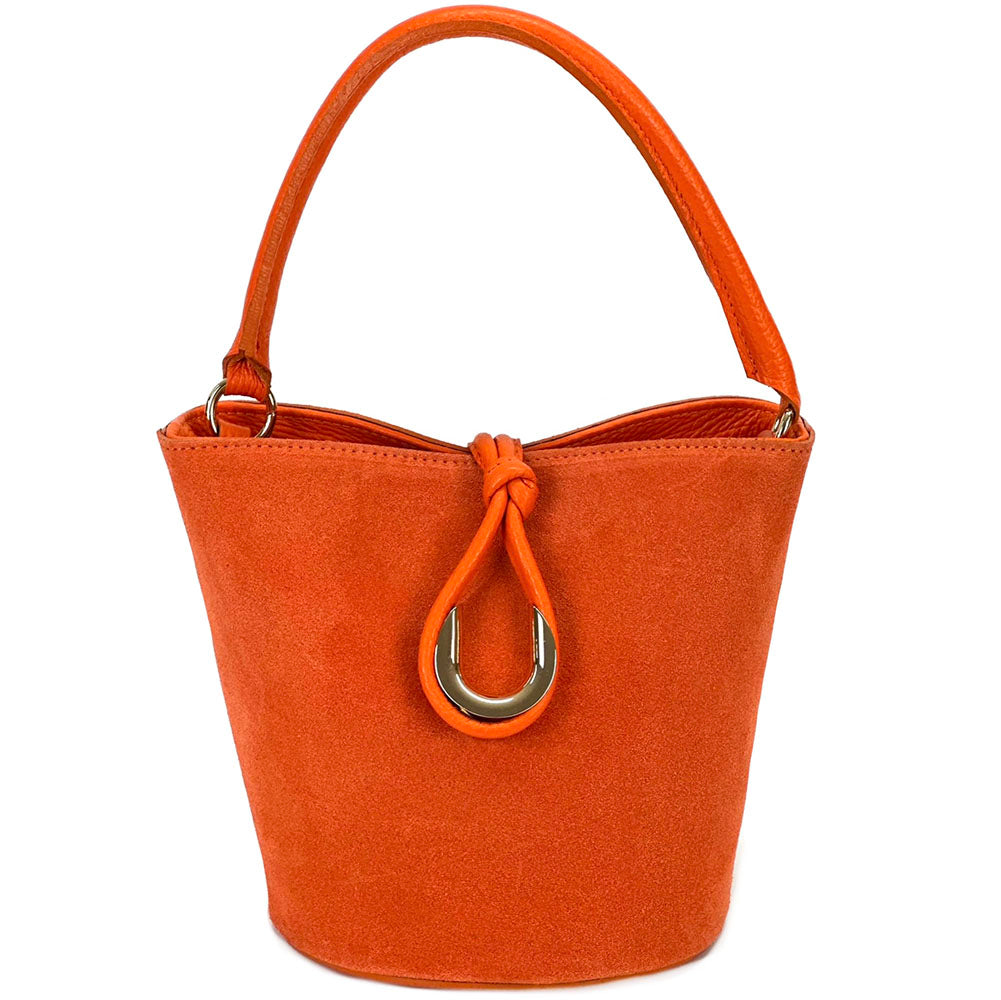Nadia Leather Bucket Bag - Made In Italy