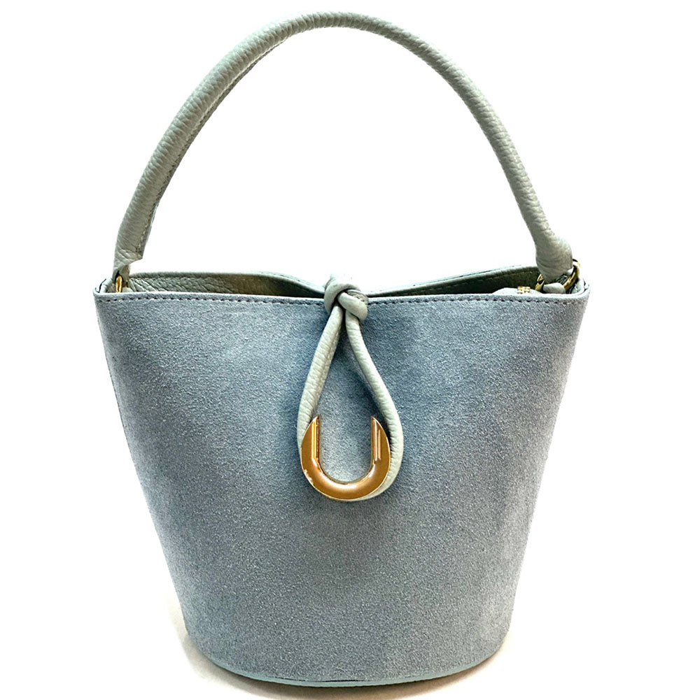 Nadia Leather Bucket Bag - Made In Italy