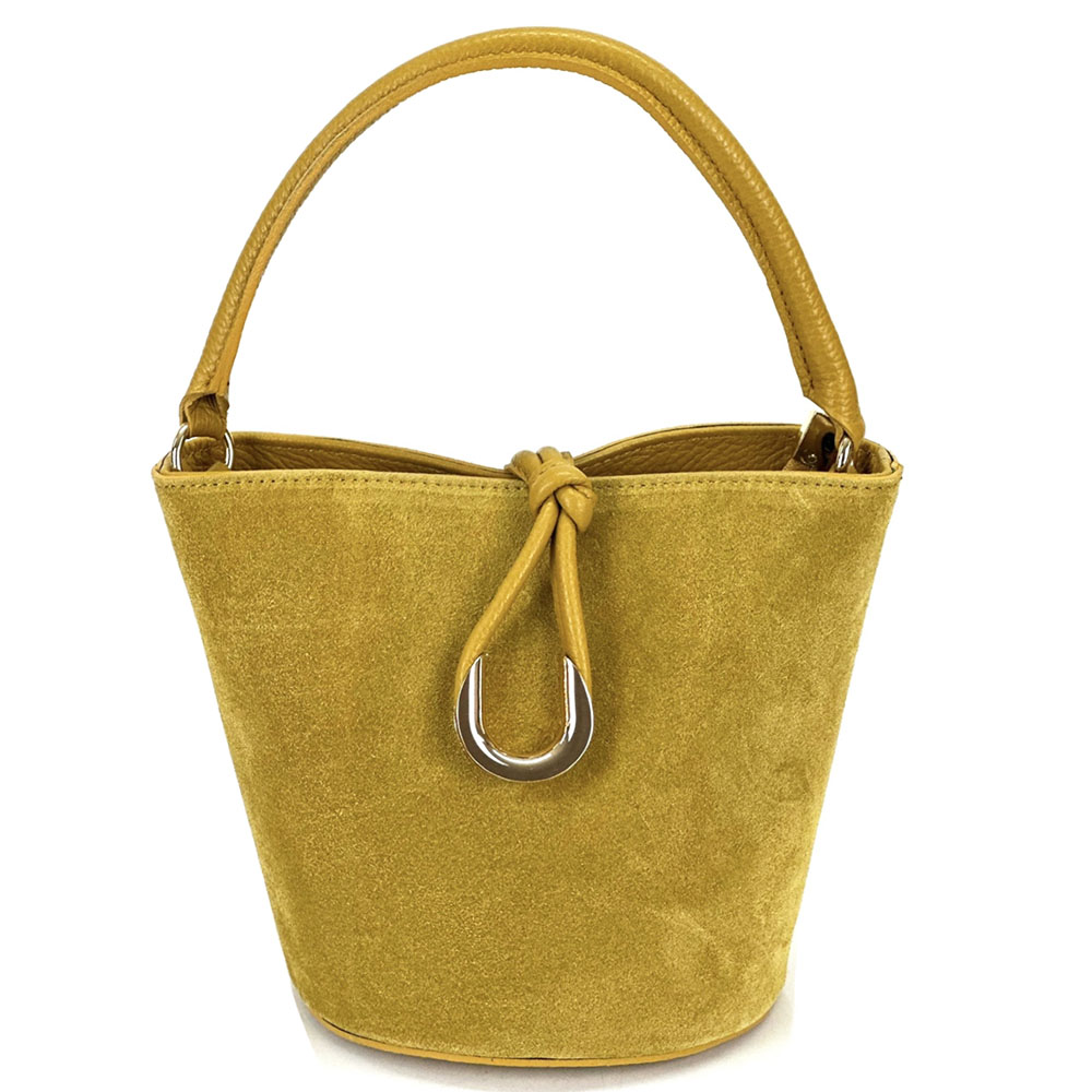 Nadia Leather Bucket Bag - Made In Italy