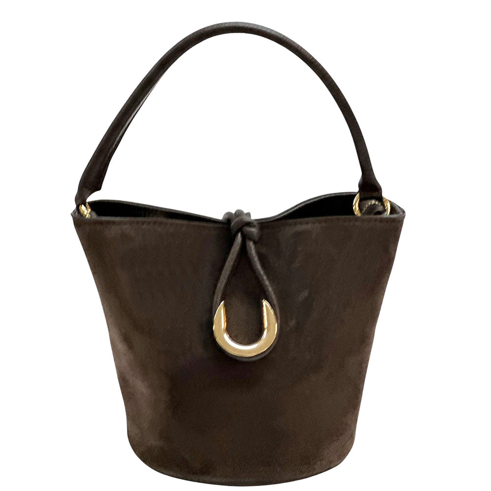 Nadia Leather Bucket Bag - Made In Italy