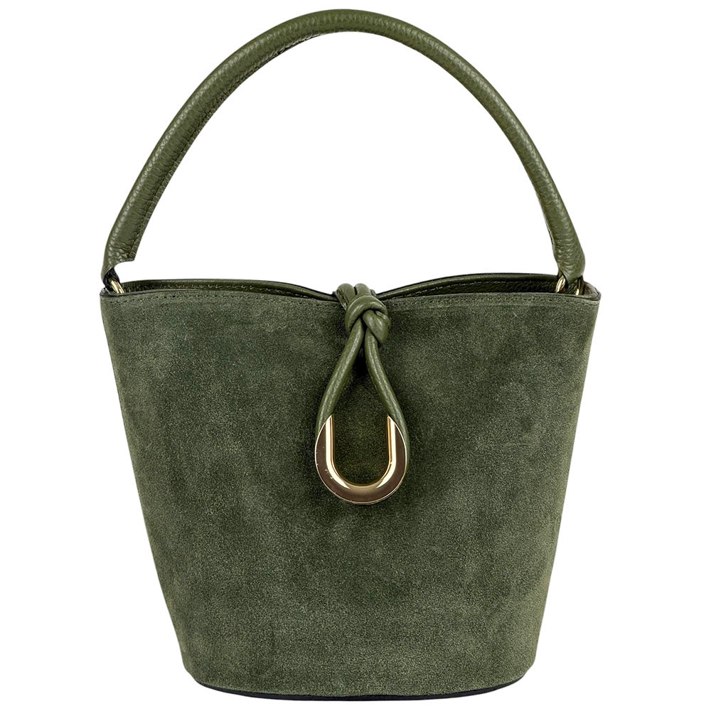 Nadia Leather Bucket Bag - Made In Italy