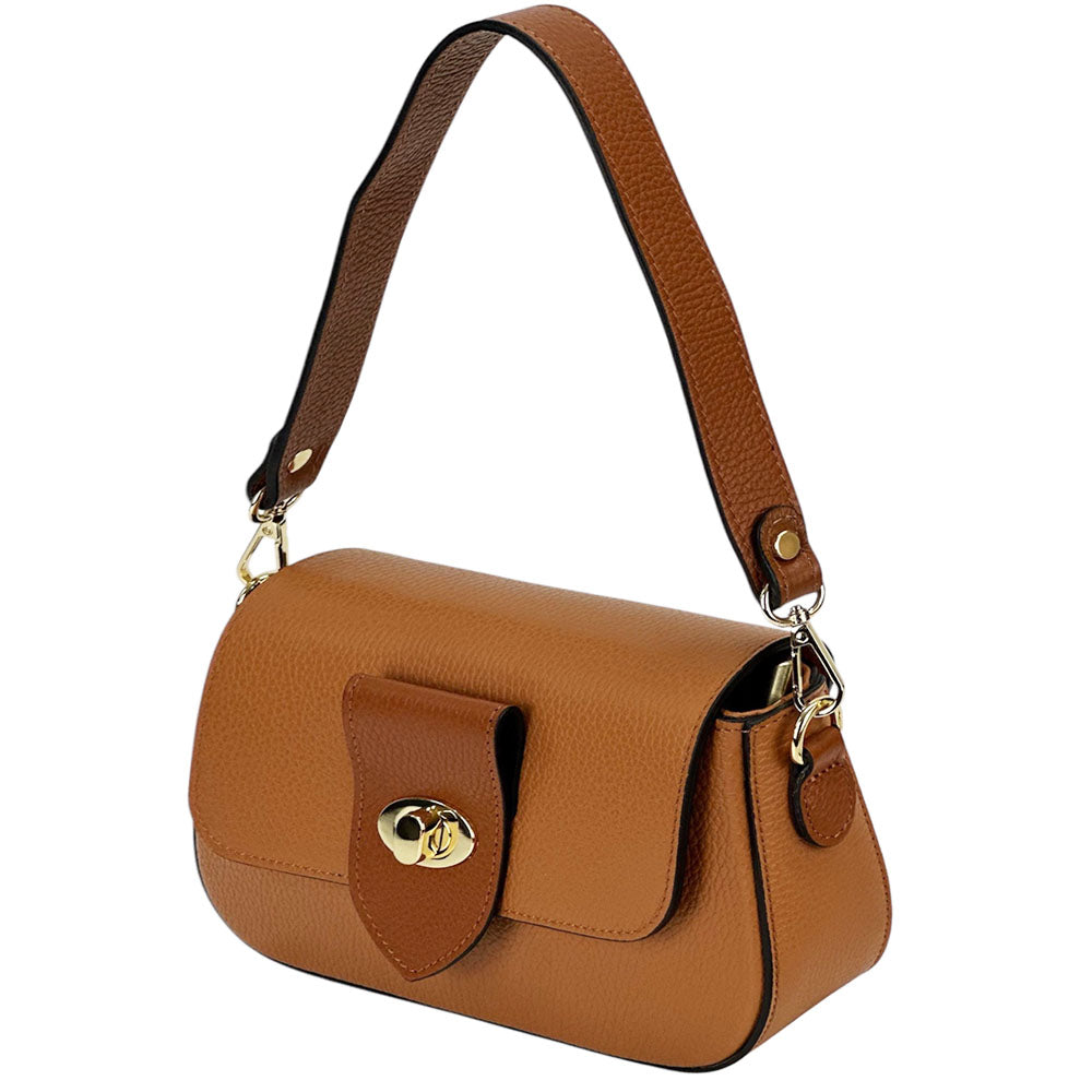 Be Exclusive Cow Leather Crossbody Bag - Made In Italy