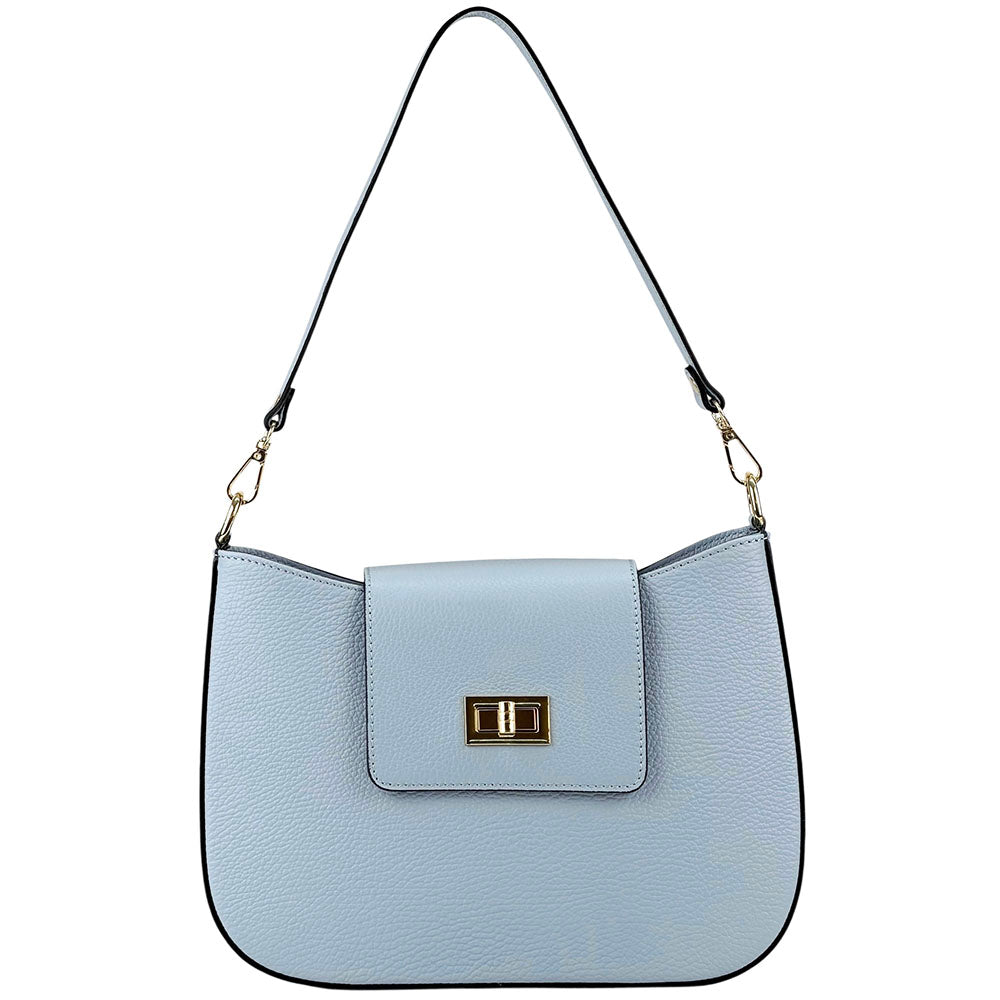 Costanza Structured Leather Shoulder Bag - Made In Italy