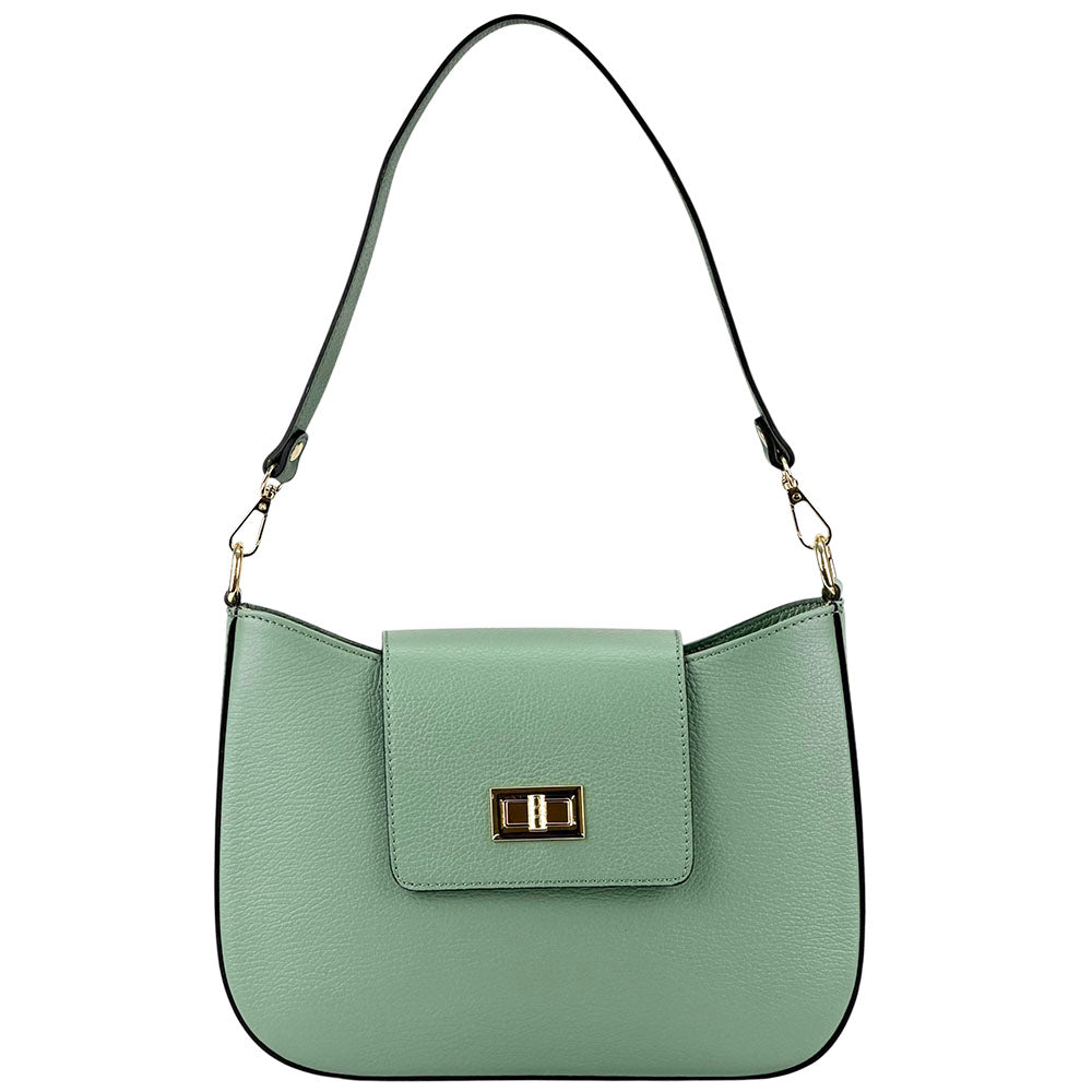 Costanza Structured Leather Shoulder Bag - Made In Italy