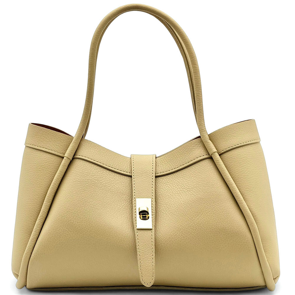 Ottilia Grande Cow Leather Shoulder Bag - Made In Italy