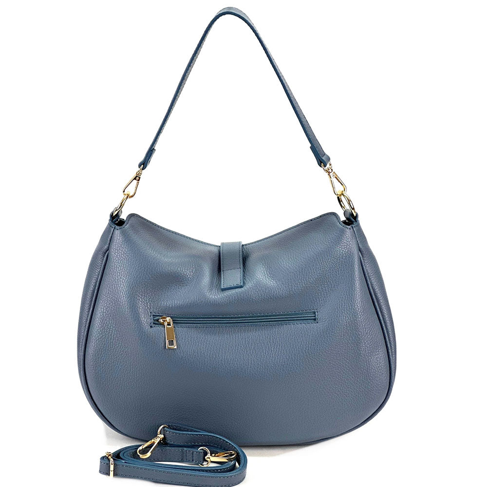 Ardea Cow Leather Shoulder Bag - Made In Italy