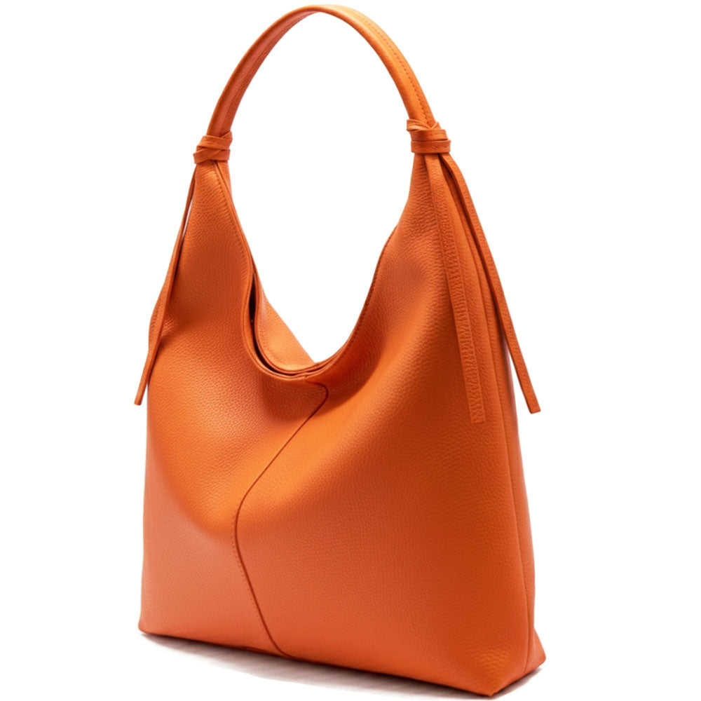 Flavia Oversized Soft Leather Shoulder Bag - Made In Italy