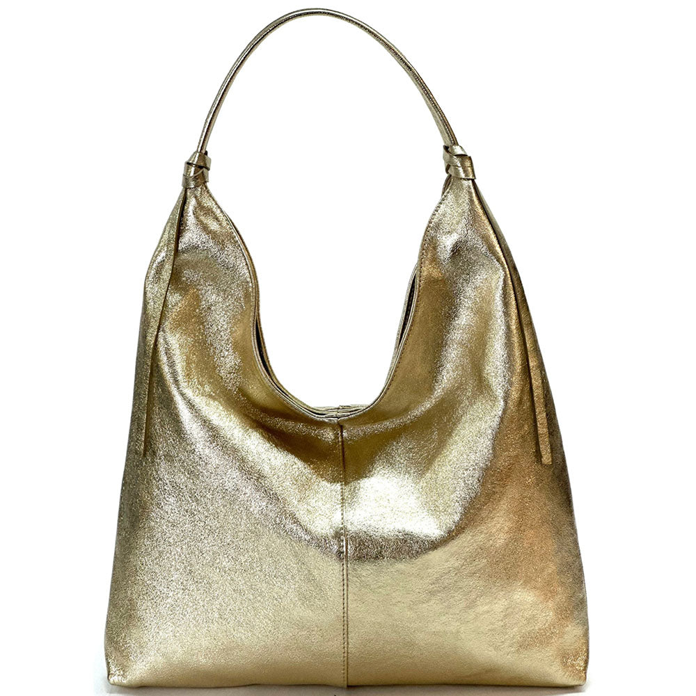 Flavia Oversized Soft Leather Shoulder Bag - Made In Italy