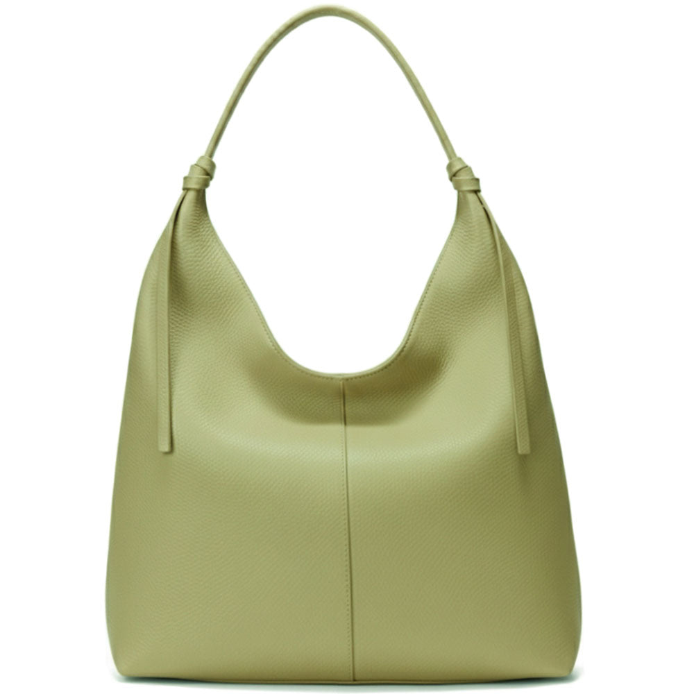 Flavia Oversized Soft Leather Shoulder Bag - Made In Italy